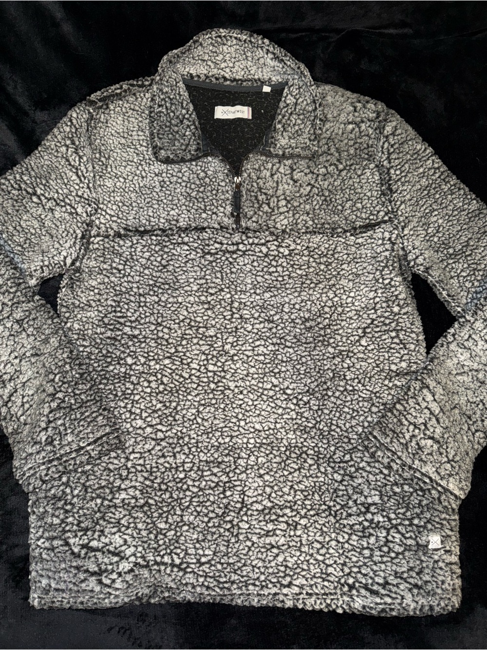 Men's Sherpa Half-Zip Pullover Jacket - Gray